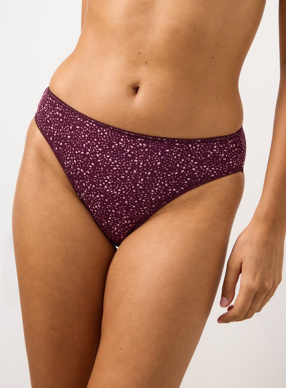 Purple Leopard High Leg Briefs 5 Pack 8 - Image 2 thumbnail